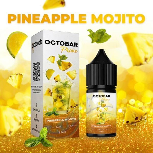 Набор Octobar Prime Salt Pineapple Mojito 30 мл. Набор Octobar Prime Salt Pineapple Mojito 30 мл.