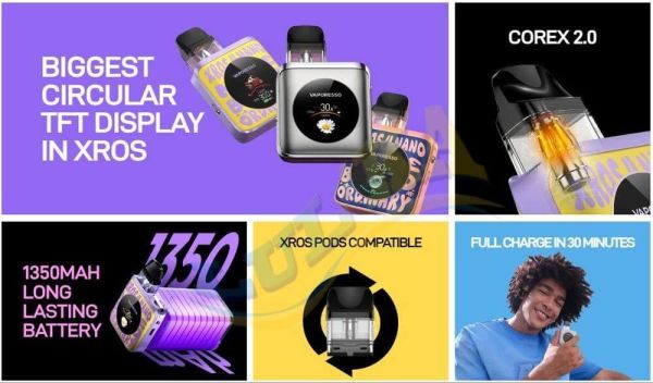 Vaporesso XROS 4 Nano Kit 1350mAh (Graphite Black) Vaporesso XROS 4 Nano Kit 1350mAh (Graphite Black)