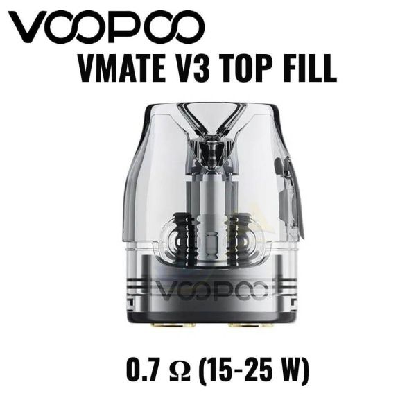 Картридж Voopoo Vmate V3 Top Fill 3ml (0.7 ohm) Картридж Voopoo Vmate V3 Top Fill 3ml (0.7 ohm)