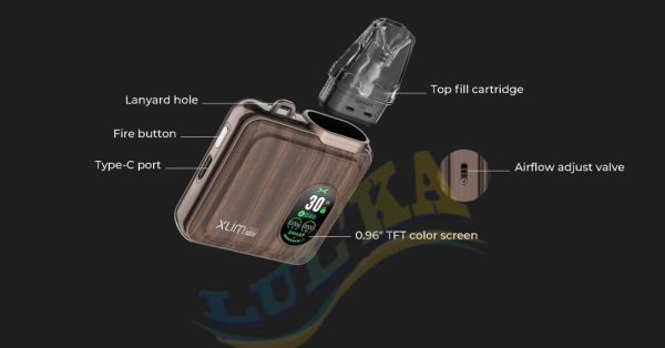 OXVA Xlim SQ Pro Kit 1200mAh (Gunmetal Wood) OXVA Xlim SQ Pro Kit 1200mAh (Gunmetal Wood)