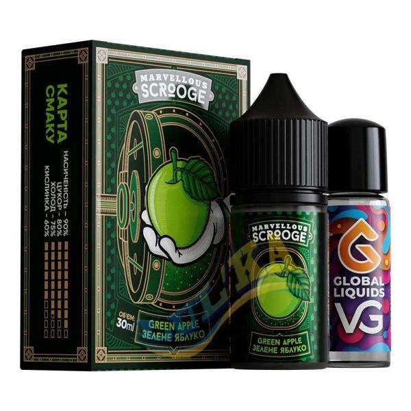 Набор Marvellous Scrooge Green Apple 30 мл. Набор Marvellous Scrooge Green Apple 30 мл.