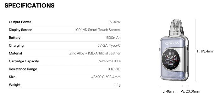 Технічні характеристики Xlim SQ Pro 2